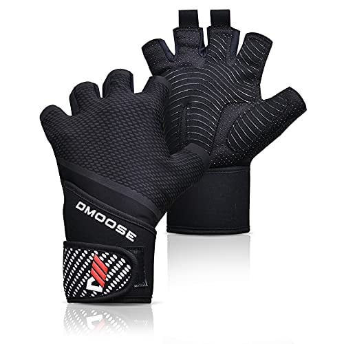 DMoose Workout Gloves for Men and Women Full Palm Protection Perfect Grip for Deadlift Fitness Gym Crossfit Exercise Training Weight Lifting Gloves with or Without Wrist Support 